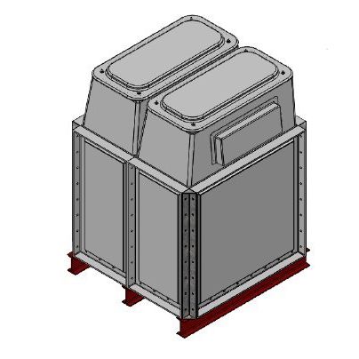 GRP Sectional Divided IFB AB Airgap Tanks