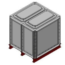 GRP Sectional Divided IFB Airgap Tanks