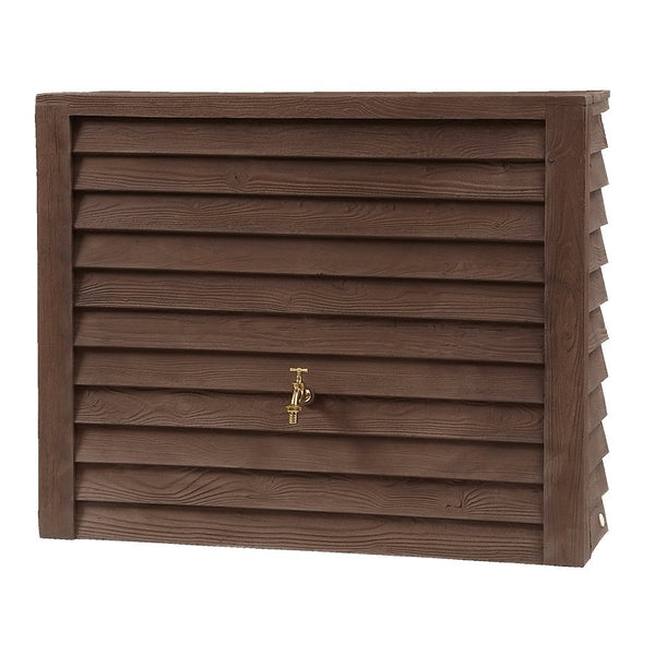350L Woody Water Butt - Dark Wood