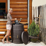 260L Barrica Rain Water Barrel in situ