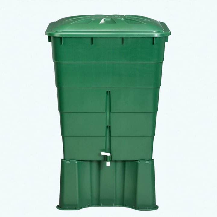 300L Square Water Butt Green
