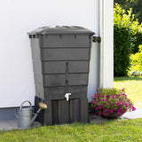 300L Square Water Butt Graphite Grey In Situ