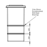 601L One Piece Insulated GRP Water Tank