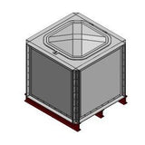 1000 Litre GRP Sectional Water Tank, Internally Flanged Base