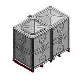 3000 Litre GRP Sectional Water Tank, Internally Flanged Base (IFB) - Tall