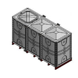 4500 Litre GRP Sectional Water Tank, Internally Flanged Base (IFB) 