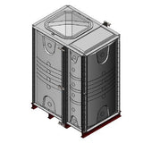 3000 Litre GRP Sectional Water Tank, Internally Flanged Base (IFB) - ExtraTall