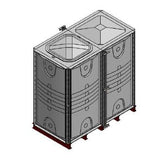 4000 Litre GRP Sectional Water Tank, Internally Flanged Base (IFB) - Tall