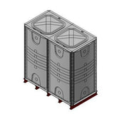 4000 Litre GRP Sectional Water Tank, Internally Flanged Base (IFB) Divided - Tall