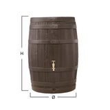 420L Barrica Rain Water Barrel dimensions