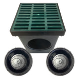 SQUARE DRAINAGE BOX WITH GRATE
 green kit