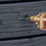 350L Slimline Stone Decor Water Butt tap