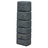 350L Slimline Stone Decor Water Butt Graphite