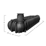 10,000L PLATIN XL FLAT RAINWATER TANK Dimensions