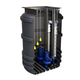 Mini Monster Submersible Sewage Cutter Pump - 5000 Litre Inside a twin unit