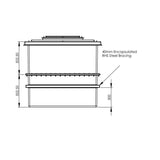 1501 Litre GRP Water Tank - Two Piece Insulated Dimensions 