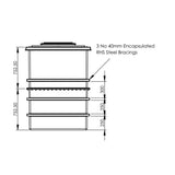 3001 Litre GRP Water Tank - Two Piece Insulated