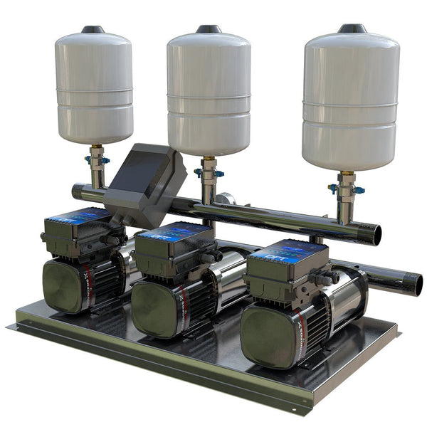 Vari-Rs Featuring Grundfos Triple booster Pump With TD Variable Speed Controller, 162L/MIN @ 4.5 BAR
