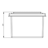 90L One Piece Insulated GRP Water Tank height dimensions