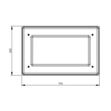 90L One Piece Insulated GRP Water Tank top dimensions