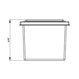 225L One Piece Insulated GRP Water Tank height Dimension