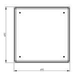 125L One Piece Insulated GRP Water Tank Lid Dimensions