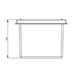 125L One Piece Insulated GRP Water Tank Height Dimensions