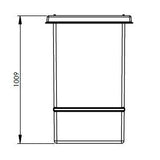 251L One Piece Insulated GRP Water Tank Height Dimensions