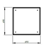 305L One Piece Insulated GRP Water Tank Top Dimensions