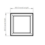 338L One Piece Insulated GRP Water Tank Top Dimensions