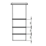 375L One Piece Insulated GRP Water Tank Dimensions