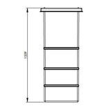375L One Piece Insulated GRP Water Tank Height Dimensions