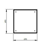 375L One Piece Insulated GRP Water Tank Top Dimensions