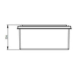 500L One Piece Insulated GRP Water Tank Height Dimensions