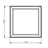 500L One Piece Insulated GRP Water Tank Top Dimensions