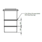 501L One Piece Insulated GRP Water Tank Dimensions 2