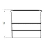 501L One Piece Insulated GRP Water Tank Dimensions