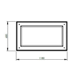 501L One Piece Insulated GRP Water Tank Top Dimensions