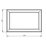 650L One Piece Insulated GRP Water Tank Top Dimensions