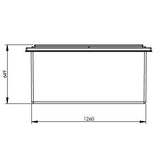 680L One Piece Insulated GRP Water Tank Dimensions