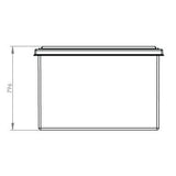 712L One Piece Insulated GRP Water Tank height dimensions