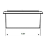 750L One Piece Insulated GRP Water Tank Dimensions 2