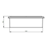 750L One Piece Insulated GRP Water Tank Dimensions