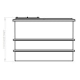 825L One Piece Insulated GRP Water Tank height dimesions