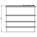 1050L One Piece Insulated GRP Water Tank height Dimension