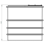 1125L One Piece Insulated GRP Water Tank Height Dimension
