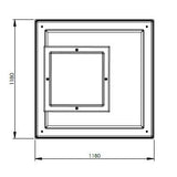 1220L One Piece Insulated GRP Water Tank Lid Dimensions