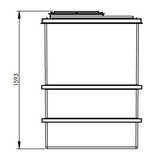 1501L One Piece Insulated GRP Water Tank Height Dimension