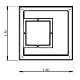 1501L One Piece Insulated GRP Water Tank Lid Dimensions