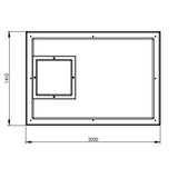 2272L One Piece Insulated GRP Water Tank Lid Dimensions